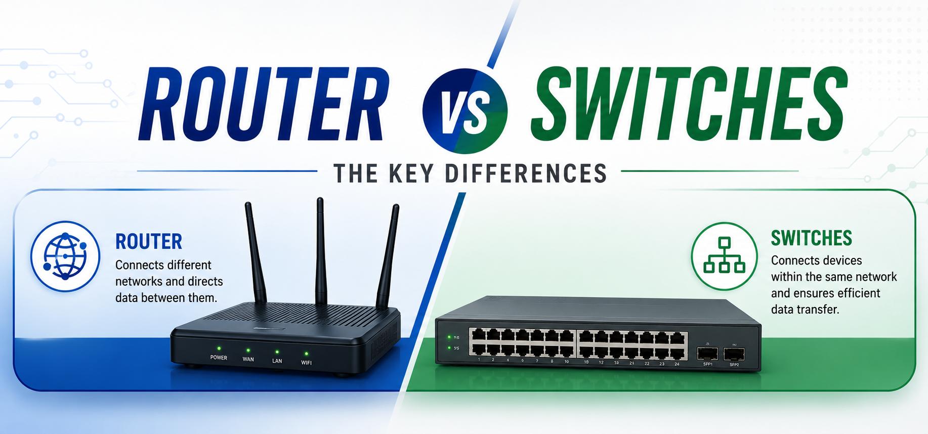 Router vs Switches: The Key Differences